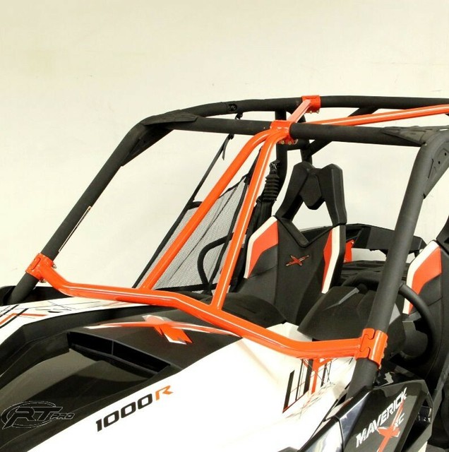 RT Pro Black Roll Cage Windshield Brace For 1112 Can Am Commander