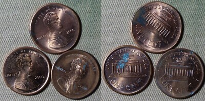 Error : Lot 3 Coins 2000 Cent Broadstruck 2 - Nickel Size Some Spots IREC2006