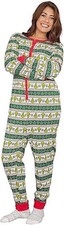 Grinch Family Faces Green  White Christmas Pajama Union Suit Halloween wear