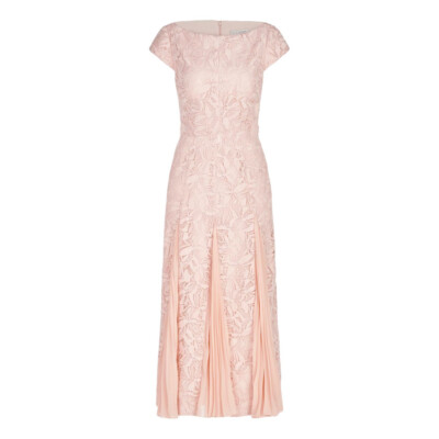 knee length dresses for ladies Kay Unger - Tatum Lace Dress In Soft Blush