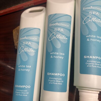 Eco Botanics White Tea & Honey Shampoo Spa Collection 12 oz Shower Hanger 360 ml