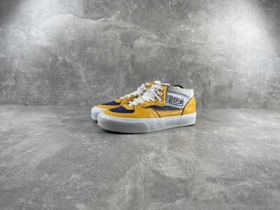 Vans Half Cub Vault Leather Sneaker Shoes Blue/Yellow Size 43 EU Made in  China