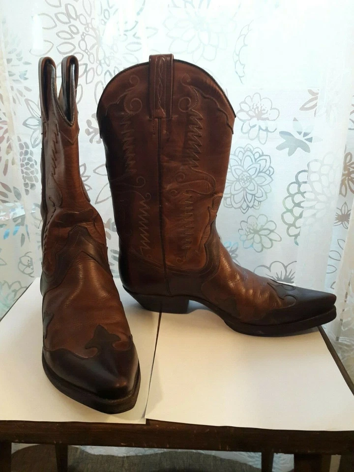 Stivali Tony Mora uomo , tg.43/calzano 41,5/ western,completamente in pelle,vint - Immagine 3 di 4