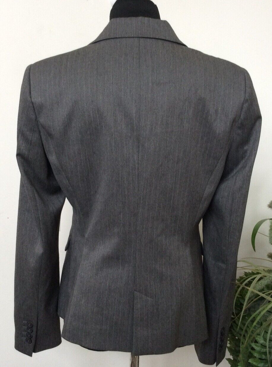 Zara Basic Women's Gray Striped Polyester Blend B… - image 4