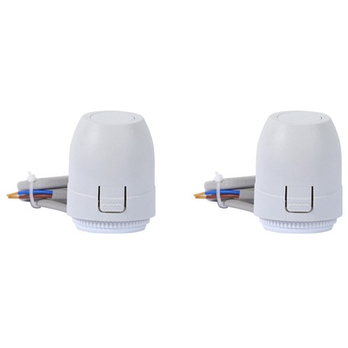 Lot De 2 Actionneurs 230V Pour Chauffage Au Sol – Normalement Fermés (sans Courant) – Filetage M30x1.5 – Sans Marque