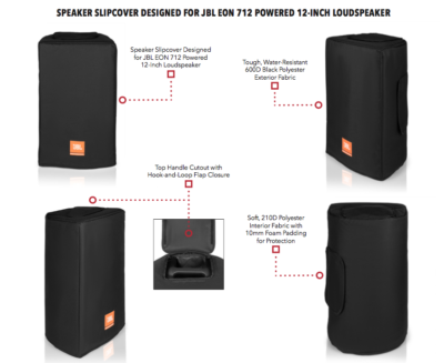 JBL Cover Slip On Per Altoparlante EON712 &ndash; Custodia Protettiva Originale &ndash; EON712-CVR