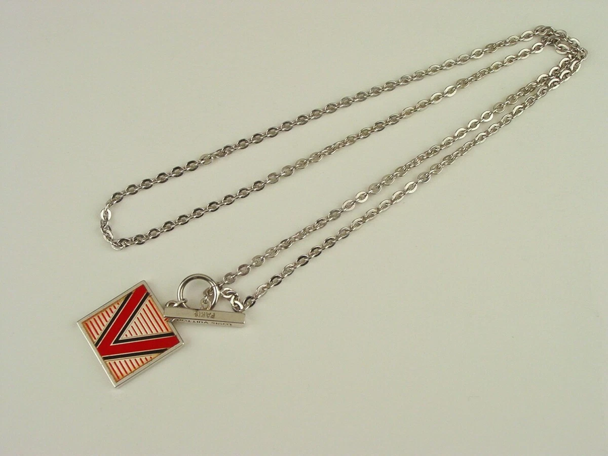 Louis Vuitton Pandantif Sterling Silver Necklace at 1stDibs