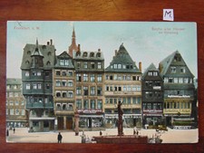Postkarte PK Ansichtskarte Lithographie Frankfurt a.M. Sechs alte H&auml;user am R&ouml;me