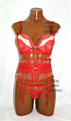 Victoria's Secret Designer Collection bra 32C;  panty S ; waist cincher XS/S set