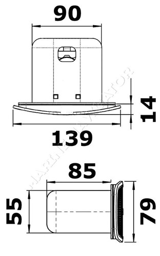 Osculati Built-in Horn Boat Marine White ABS Oblong 105dB 12V - Picture 2 of 3