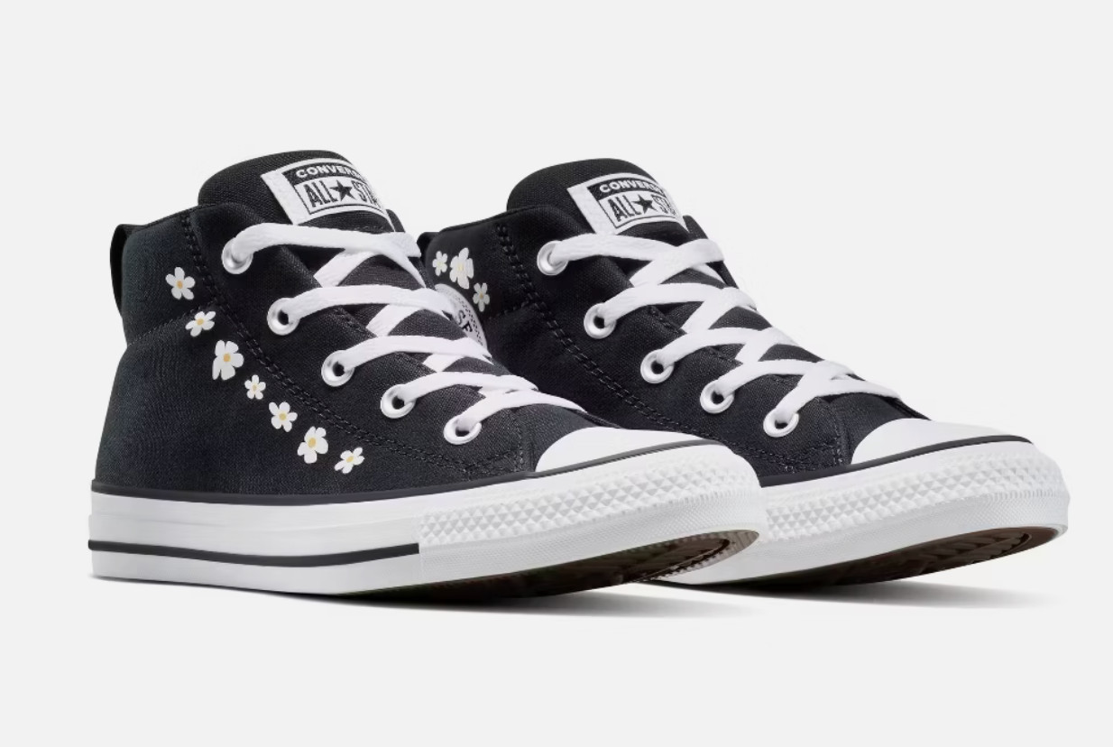 Converse Adult Street Mid Sneakers - Black/Floral thumbnail 8