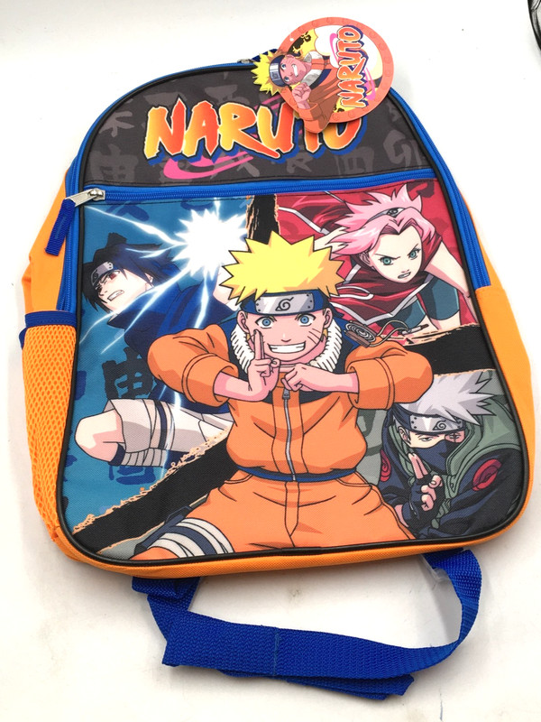 Naruto 17” Backpack Orange Blue Anime Bioworld Character School Travel Bag New
