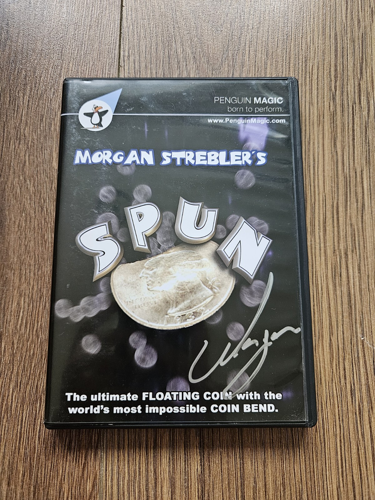 SIGNED Morgan Strebler Spun DVD Metal Bending Magic Trick Floating Coin Illusion for Magicians and Collectors