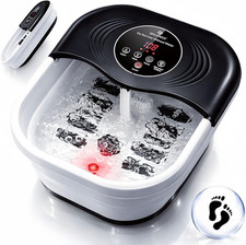 Collapsible Heated Foot Spa with Bubble and Red Light Temperature Control Foot B
