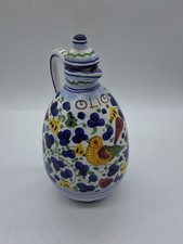 DERUTA POTTERY ITALY Arabesco Hand Painted Oil Cruet