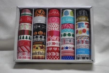 Holiday Washi Tape 45-pack, Craft & Scrapbook for Christmas/Fall/Birthday + more