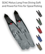SEAC Motus Long Free Diving Soft and Powerful Fins for Spearfishing