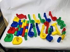 Vintage Discovery Toys Marbleworks Marble Run Lot 49 Pieces Track