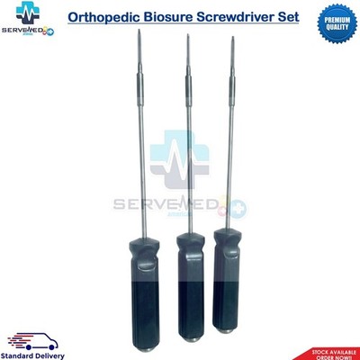 3 PcOrthopedic Biosure Screwdriver Set Orthopedic Surgical Instruments Set