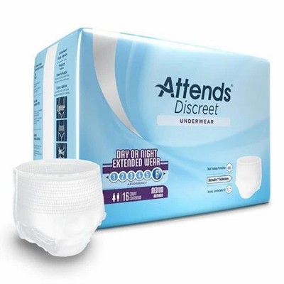 Unisex Adult Absorbent Underwear Count of 16