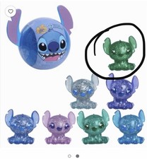Opened Disney Stitch Squishy Collectible Capsule Figure with Purple Glitter