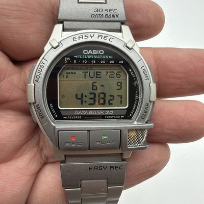 Casio Vintage DataBank Easy Rec DB-V300 Voice Recorder Watch 