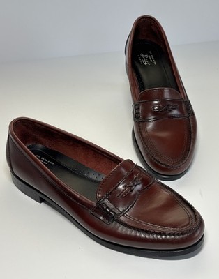 RARE VINTAGE DESIGN! G.H. Bass Burgundy Leather Slip-On Dress Loafers Size 10M