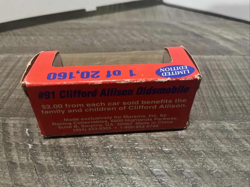 1993 RCI Racing Collectables #91 Clifford Allison Oldsmobile MAC Tools LE 1/64 - Image 3 of 4