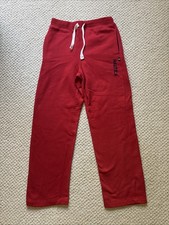NAUTICA Boys Medium 10-12 Red Fleece Lined Heavyweight Sweatpants Pockets NWT