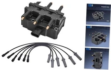 Set of 1 Square UF305 Ignition Coil Pack with 7mm 27703 Spark Plug Wire Set