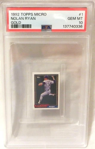 Nolan Ryan **PSA 10** GEM MINT 1992 Topps Micro #1 GOLD