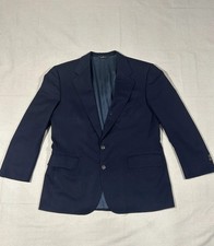 Vintage Polo University Club by Ralph Lauren Navy Wool Blazer Jacket Mens Lined