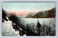 Dunderberg Mountain NY-New York, Hudson River Anthony's Nose, Vintage Postcard