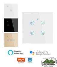 WiFi Smart Light Switch Neutral Wire Optional Tuya Wifi No Neutral Touch