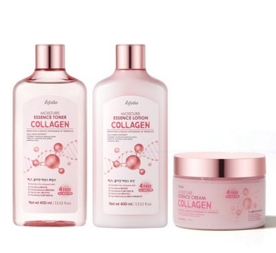 Esfolio Collagen Firming Skincare Set Toner Lotion Cream K-Beauty