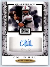 2021 SAGE Premier Draft Collin Hill Rookie Auto Black Parallel RC #A108