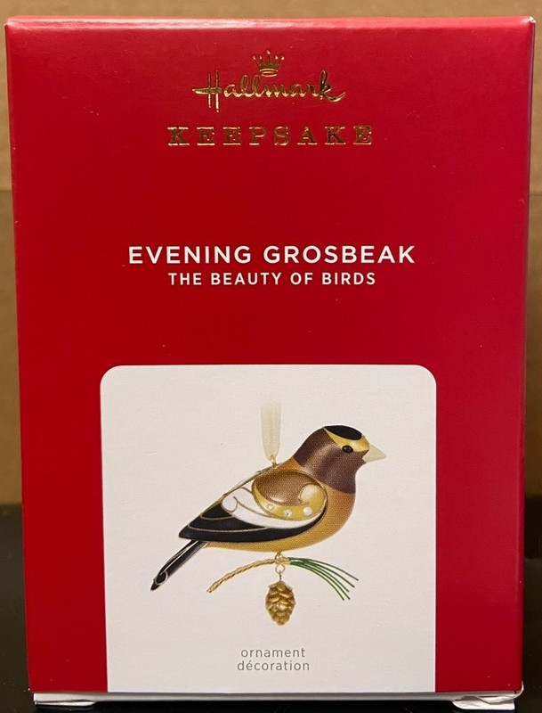 2021 Hallmark *Evening Grosbeak* The Beauty Of Birds Series #17  Keepsake  NEW