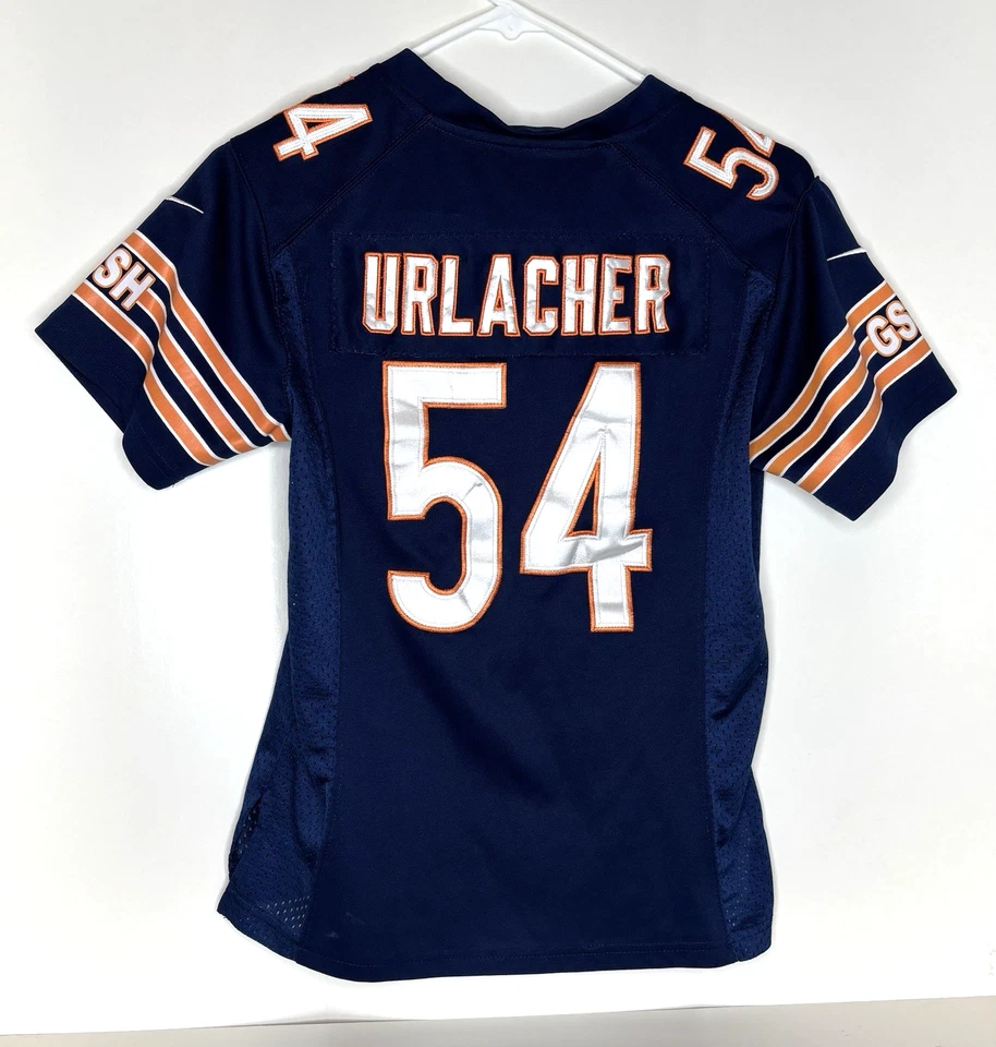 芝加哥熊队儿童青少年中号 M 10/12 球衣足球 #54 Urlacher 蓝色耐克 — 第 3/4 张图片