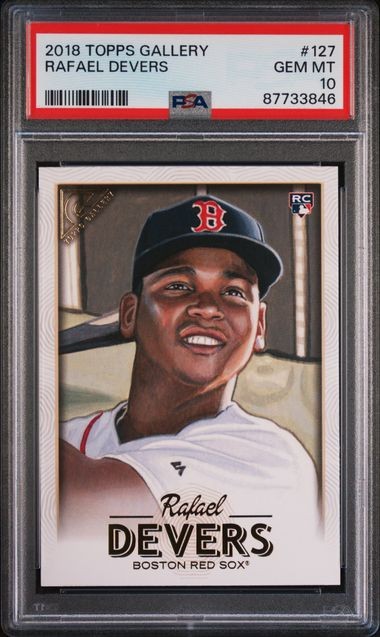 Rafael Devers 2018 Topps Gallery Baseball Rookie Card PSA GEM MINT 10