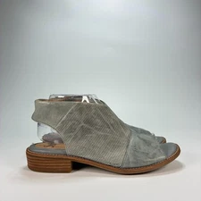 Sofft Natalia Gray Leather Sandals Comfort Slingback Wedge Women’s Size 8.5 M