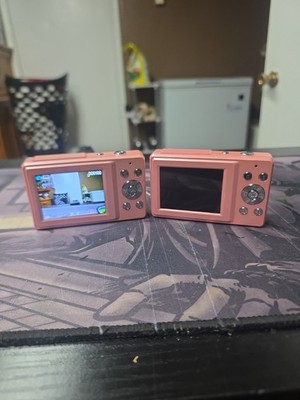 2 VIVITAR PopSnap Digital Camera VEC S124 2.4'' Screen 1080 HD - PINK - TESTED