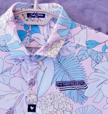 Bad Birdie Polo Shirt Mens XL Golf Stretch Beer Shop Floral Hawaiian Flower Palm