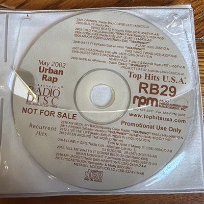 Top Hits USA Urban Rap Promo Only DJ Service Lot   RB29 RB35   7 CDs   Rare