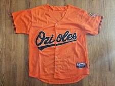 Majestic Baltimore Orioles Jersey Size 48 Blank Back Vintage Mesh Button Up