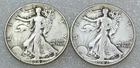 1942 Walking Liberty Silver Half Dollar lot of 2 coins #T225
