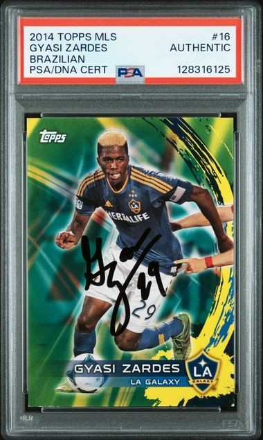 2014 Topps MLS Brazilian 1/5 Gyasi Zardes Auto PSA Population 1! LA Galaxy