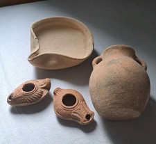 R&ouml;mischer Tonkrug mit Henkel,r&ouml;mische &Ouml;llampen Sieh Foto