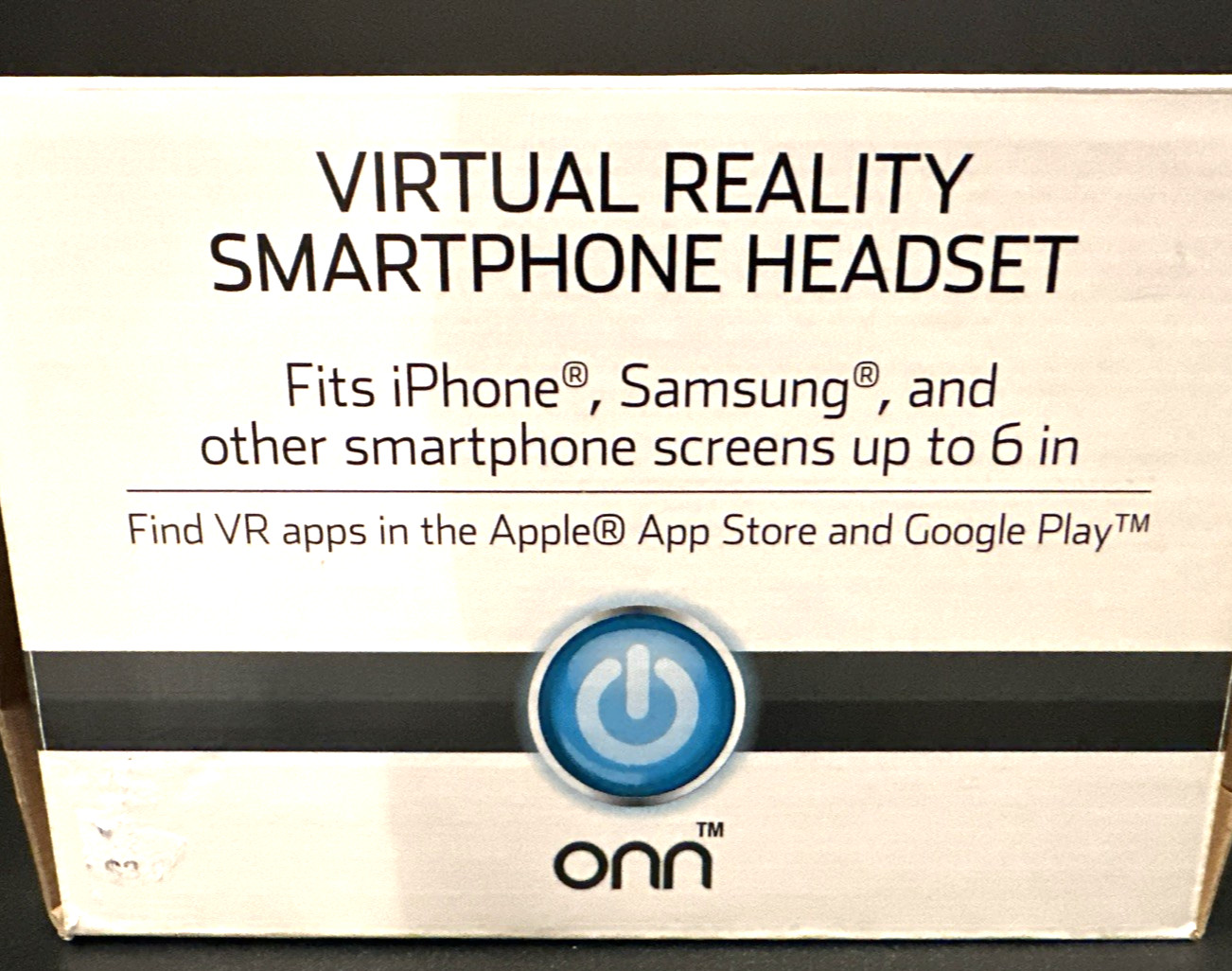 ONN VR Headset for Smartphones 3D Virtual Reality Glasses Phone Holder Mobile