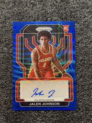 Jalen Johnson [Blue Wave] #RS-JJO 2021 Panini Prizm Rookie Signatures card