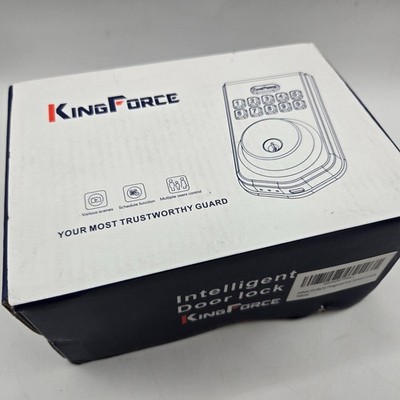 King Force Intelligent Fingerprint Smart Door Lock Model D1F Black NIB